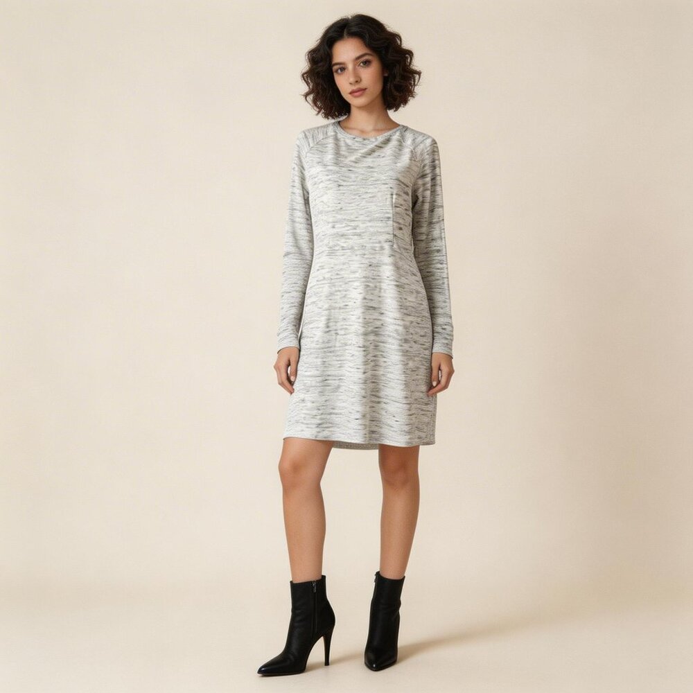 BETSEY JOHNSON | Heather Gray Long Sleeve Sweatshirt Dress Sz S